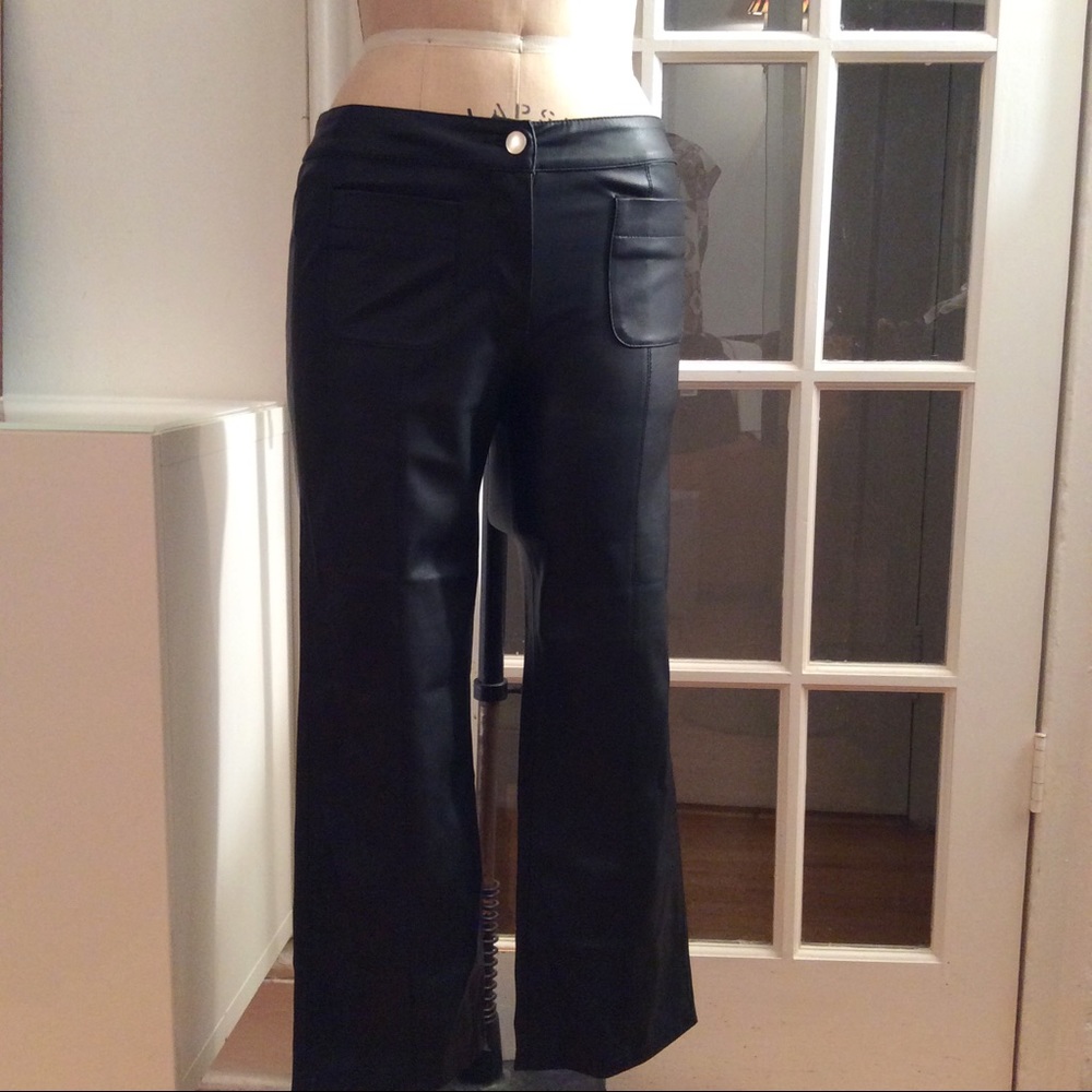 Mango faux leather pants size 6